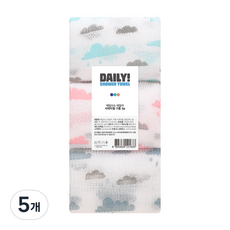 샤바스 매일쓰는 데일리 구름 샤워타월, 혼합색상, 3개입, 5개