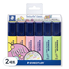 STAEDTLER 施德樓 柔和色調螢光筆 6色組 364C, 混合色, 2套