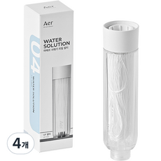 Aer Quattro濾芯蓮蓬頭替換濾芯 中空纖維膜 UF濾芯, 4個, 無香味
