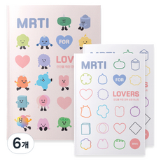 워터멜론 연애 성향 테스트 MRTI 커플문답 질문 노트, 혼합색상, 6개
