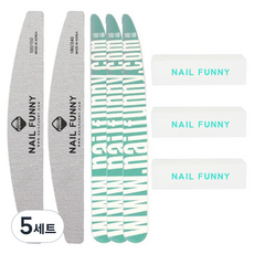 퍼니 네일케어 지브라파일 2종 + 우드파일 3p + 샌딩사각블럭 3p, 5세트, 혼합색상