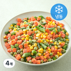 4종 혼합야채 (냉동), 4개, 1kg