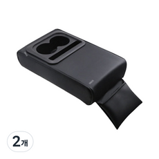 URBAN CAR 車用多用途中控台記憶泡棉收納靠墊, 黑色, 2個