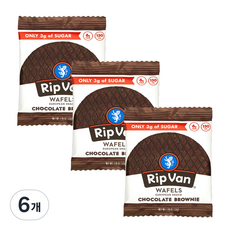 Rip Van 華夫餅 巧克力布朗尼風味, 33g, 6個