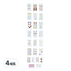 cinnamon girl 兒童彩色紋身貼紙 30入組, 4組, A款