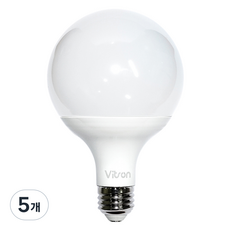 비츠온 LED 볼전구 롱타입 12W, 주광색, 5개