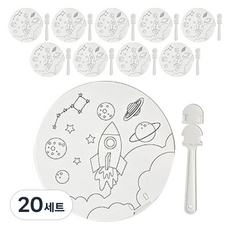 아이두일상취미 DIY 부채 만들기 세트, 우주, 20세트