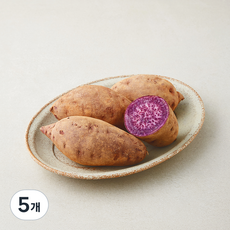 유기농 인증 자색 고구마, 800g, 5개