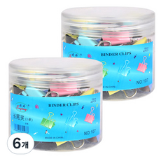 블루마토 집게4 A 더블클립, No 107(19mm), 40개입, 6개