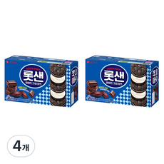 LOTTE 樂天 巧克力夾心餅乾 奶油口味, 4盒, 315g