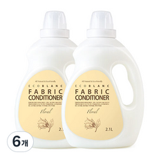 에코블랑 유아 섬유유연제 플로럴향 본품, 2.1L, 6개