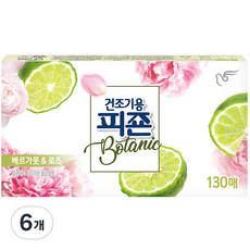 碧珍 Botanic系列衣物柔軟烘衣紙 香檸檬玫瑰香, 130張, 6盒