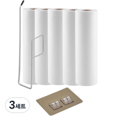 슬립온 클리닝 행주 5p + 거치대 + 후크 2p 세트 PK128, 3세트, 5개