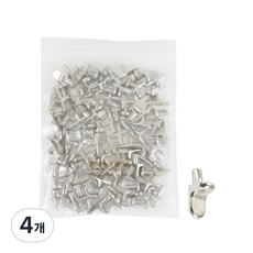 層板托 100入, 銀色, 4個