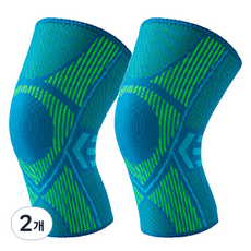 러닝 피트니스 탄력성 좋은 무릎보호대 네온블루 2p, 2개
