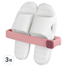 은희마법 물빠짐 무타공 욕실화 거치대 25 x 5 cm, 벚꽃가루, 3개