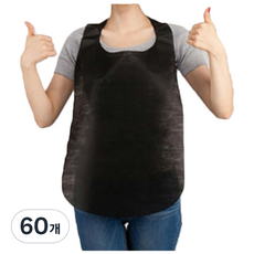 Dramavalue 拋棄式不織布圍裙, 黑色, 60個