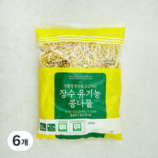 김구원선생 유기농 인증 장수 콩나물, 500g, 6개