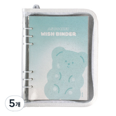 Recoz A5 許願活頁本封套 6孔手帳, 05 純淨小熊, 5個