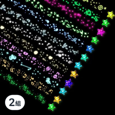 Misoroun 雙面夜光十二星座星星摺紙 210入組, 2組, 12種