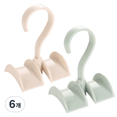 旋轉式多功能包包掛架 2件組, 象牙白 + 綠色, 6個