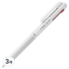 Pentel 飛龍文具 Calme 3色原子筆 0.7mm BXAC37W, 3個, 灰白色