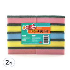 PURE SUNDAY 海綿菜瓜布, 2個, 10入