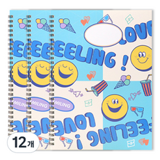 비키즈 초등 스마일 4분할 수학노트, 블루아이보리, 12개