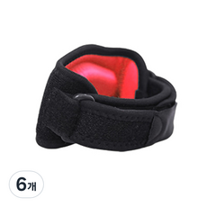 두발로 스포츠 엘보우 컬러 팔꿈치 보호대, 6개, 레드