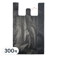 월드크린 손잡이 비닐 봉투 검정, 5L, 300개