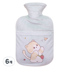 O'belle 簡約熱敷袋 淡綠色貓咪 S, 6個