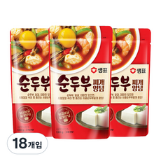 샘표 순두부찌개 양념, 130g, 18개