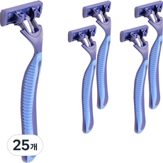 Blue Market 藍色 3 層一次性剃須刀, 25個, 1入