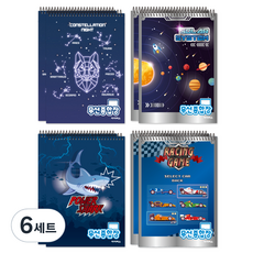 Ibis Korea男童無線綜合本 12233 4種組, 6組, 星座+星球+鯊魚+賽車