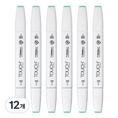 신한화구 터치 트윈 브러쉬마카 TURQUOISE BLUE 68, 1색, 12개