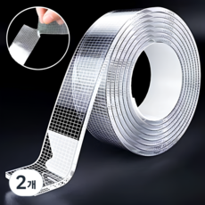 Kumal 撕取式無痕超強力矽膠雙面膠帶 5m, 透明, 2個