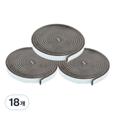 바로문풍지 사계절 우레탄 국내 생산 문풍지 9mm x 18mm x 3m, 18개