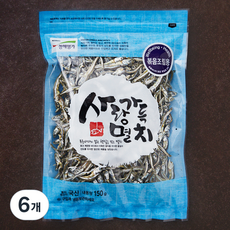 청해명가 사랑가득멸치 볶음조림용, 150g, 6개