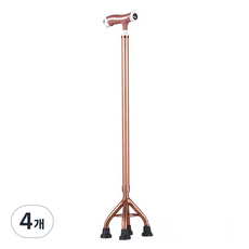 D.FAVE 經典款 老人 長者 寬版四腳防滑握把照明手杖 73~97.5cm, 4個