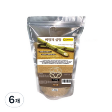미다온 비정제 설탕, 1.5kg, 6개