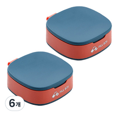 한별나라 휴대용 알약 보관 케이스 오렌지블루, 6개