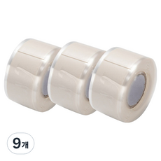 마켓플랜 고탄성 자가접착 실리콘 보수 테이프 화이트, 9개