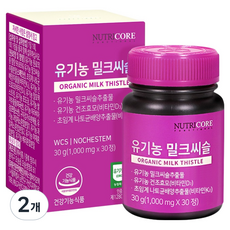 뉴트리코어 유기농 밀크씨슬 30g, 30정, 2개
