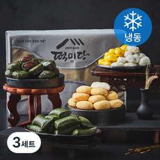 떡미당 부직포 선물세트 송편 500g + 현미쑥곤약가래떡 500g + 밥알쑥찹쌀떡 600g + 인절크림찹쌀떡 400g (냉동), 3세트