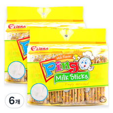 LiBRA 牛奶棒餅乾, 6袋, 414g