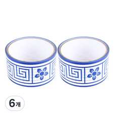 復古室內裝潢DIY裝飾捲筒膠帶 15m, G 藍色(迷宮), 6個