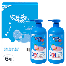 Formal Bee KiDS 3in1 沐浴乳 草莓香, 6個, 1L