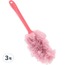 클레어라 왕 목욕 등밀이 바디 브러쉬, 핑크, 1개입, 3개