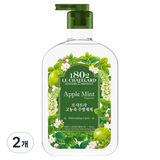 르샤트라1802 고농축 주방세제 애플민트향, 750ml, 2개