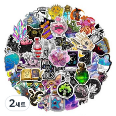 셀렉트스티커 캐리어 노트북 스트릿 고딕 다크 매직 100종 세트, 혼합색상, 2세트